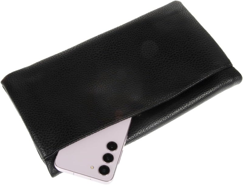 JNB Women's Faux Leather Zipper Foldover Clutch Purse with Tassel - Image 4